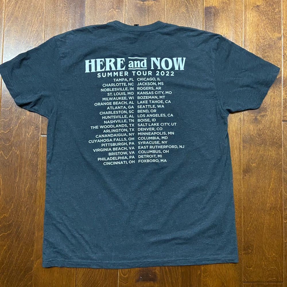 Canvas Kenny Chesney Here & Now Tour Concert Country Grey T-Shirt Men's Size XL - Picture 4 of 8